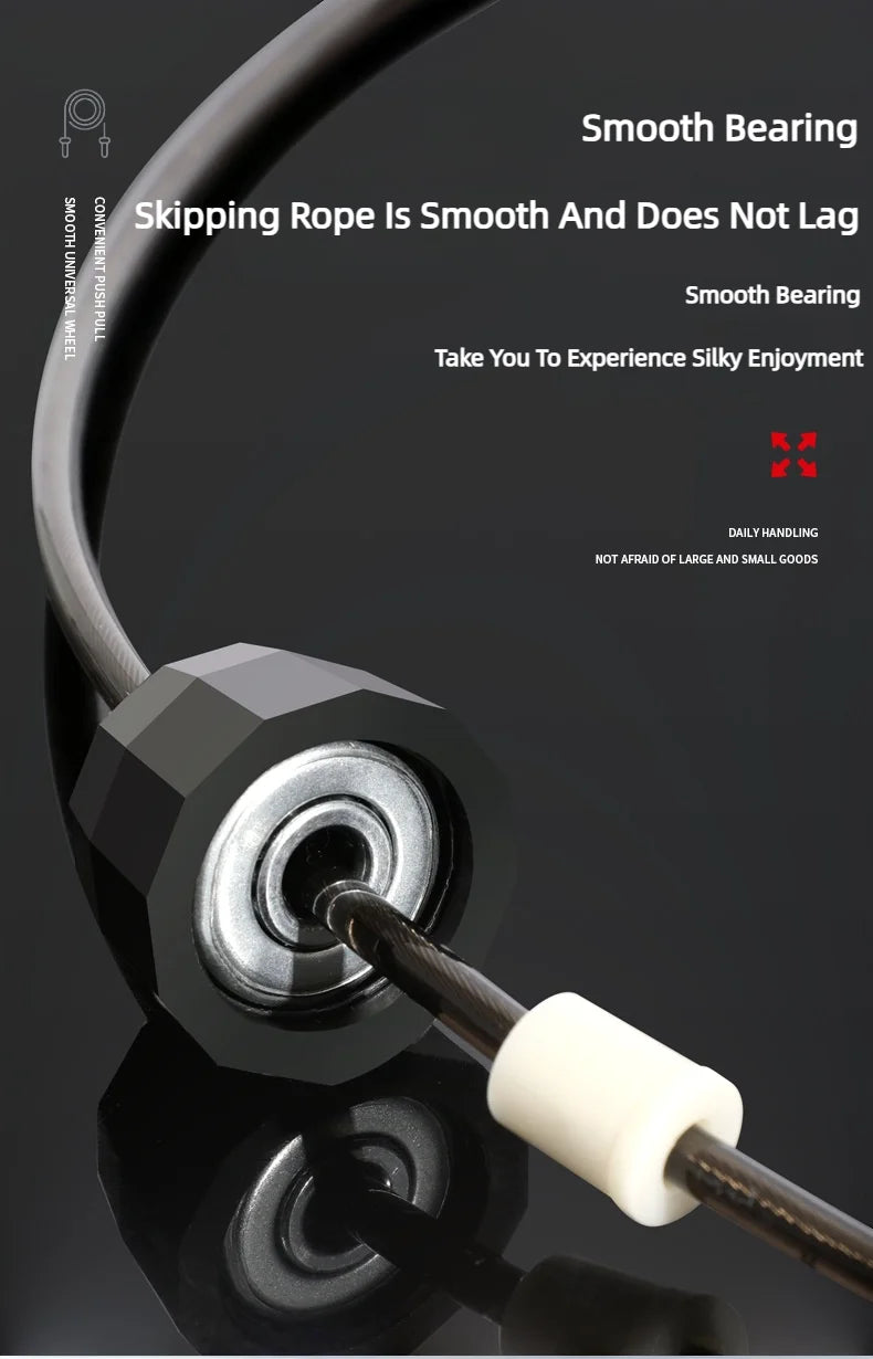 The New Jump Rope Steel Wire Skipping Exercise Adjustable Jumping Fitness Workout Training Home Sport Equipment Tangle-Free